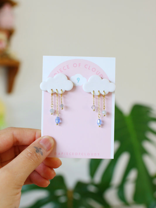 Spring Dewdrops - Statement Cloud Earrings