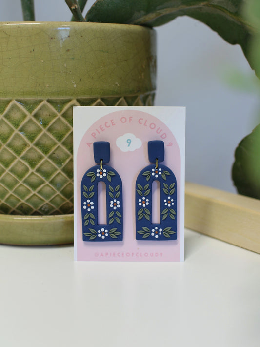 Arcos de Azul - Talavera Inspired Statement Earrings