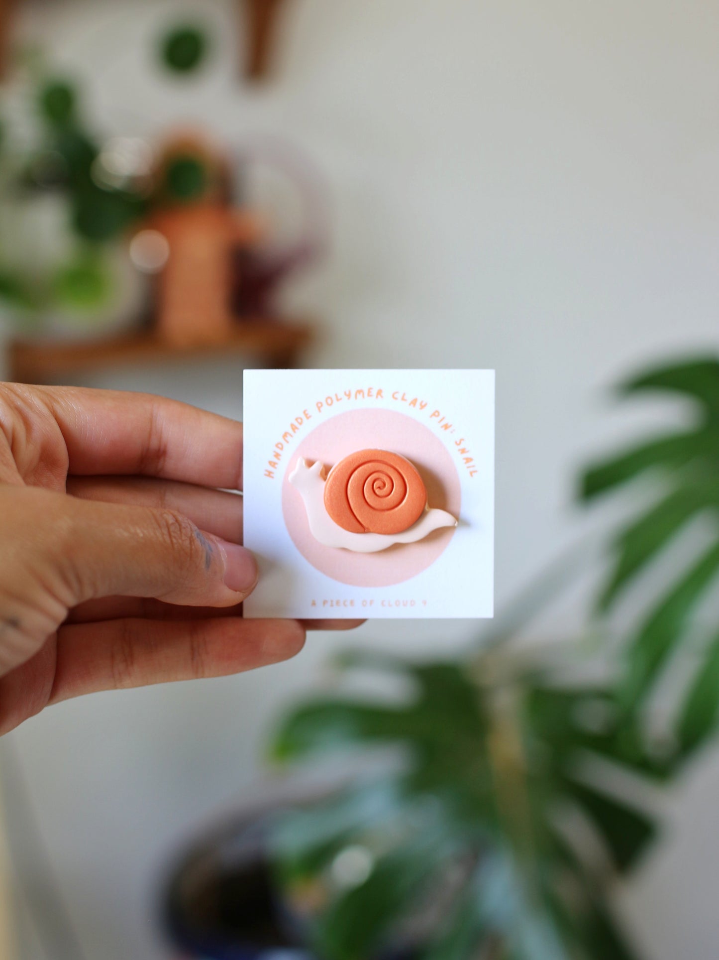 Orange Snail Pin