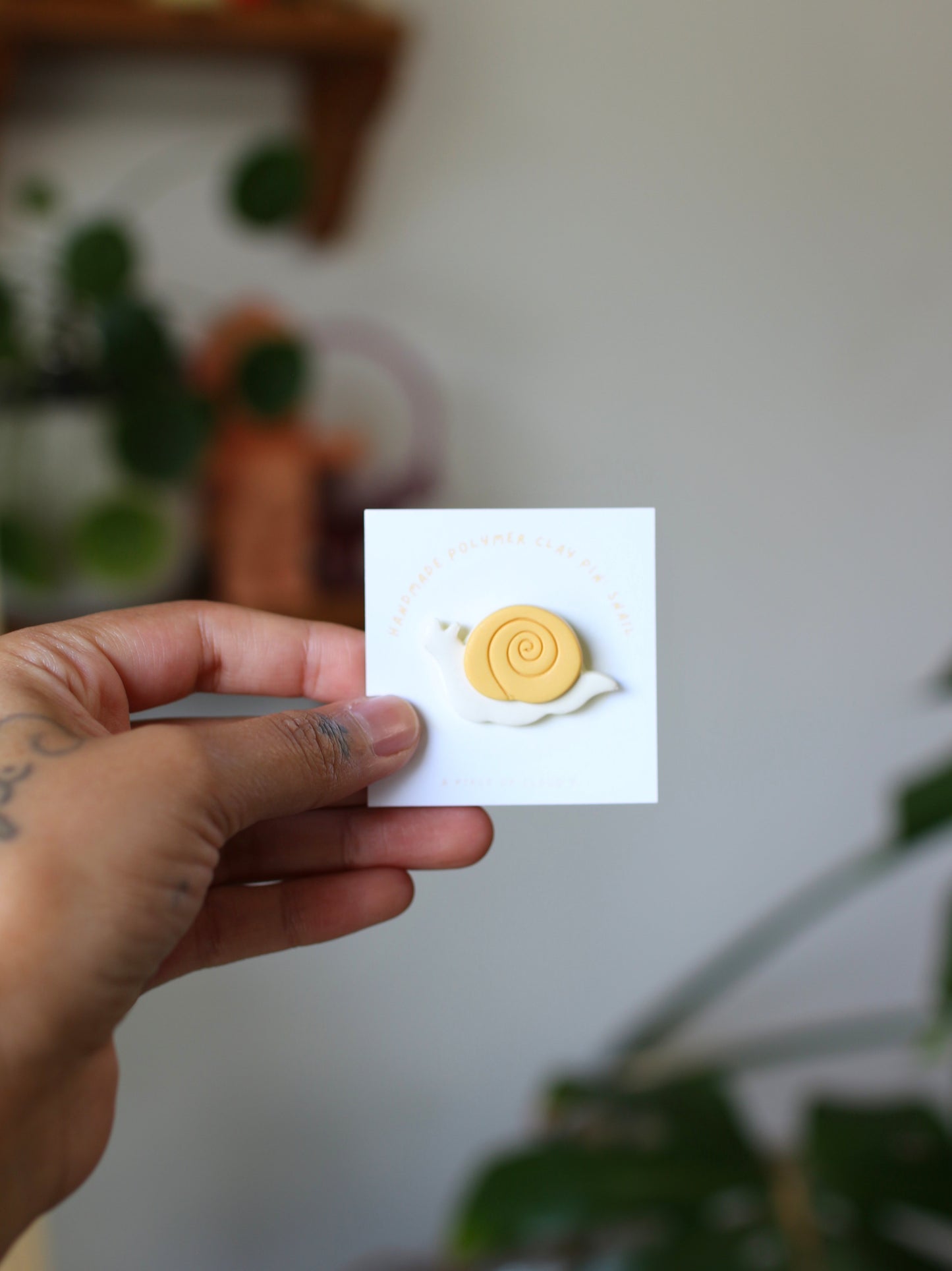 Yellow Snail Pin