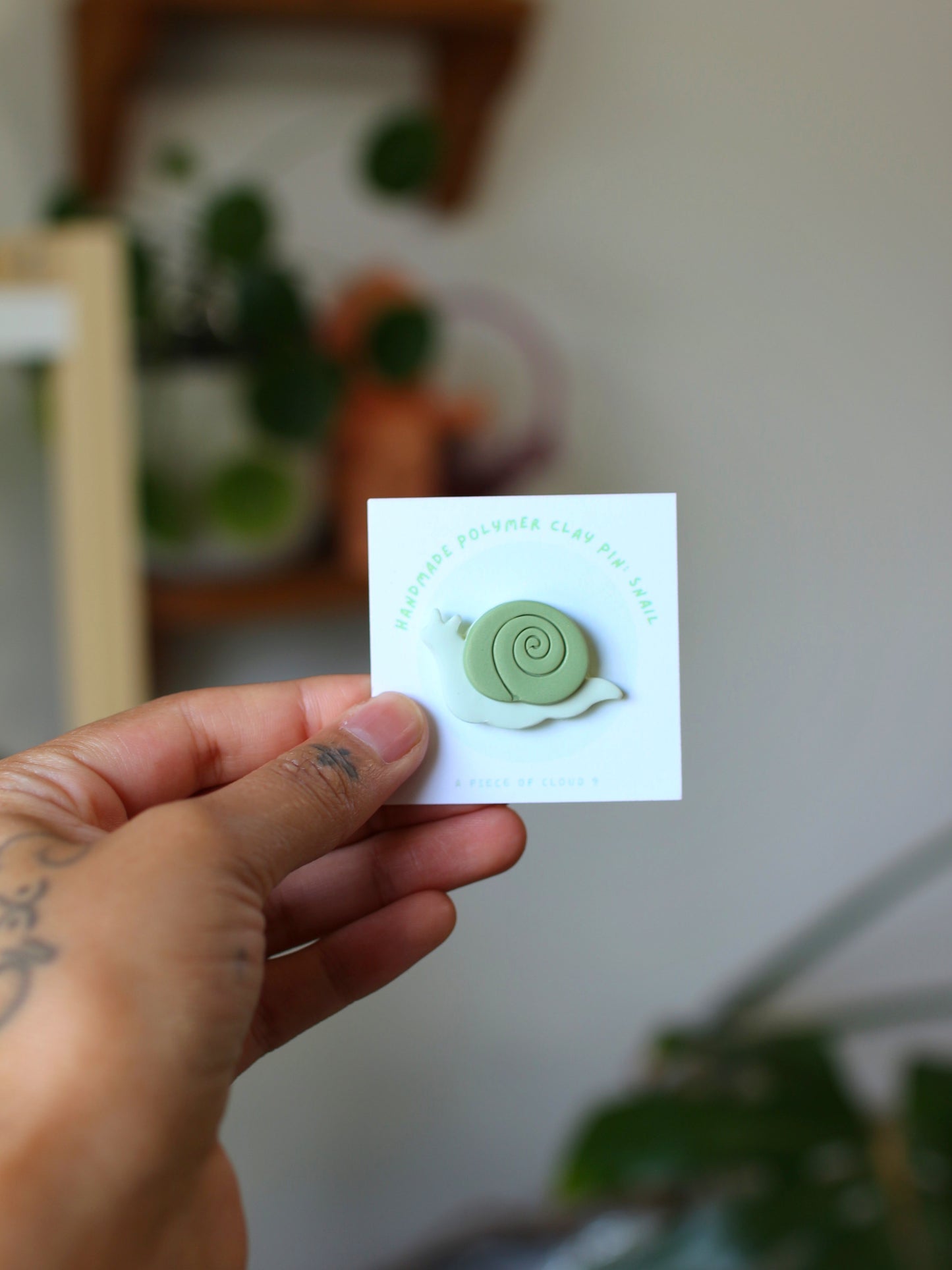 Green Snail Pin