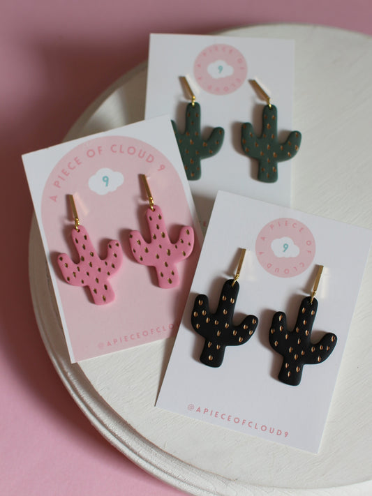 Brilla - Gold Speck Cactus Earrings