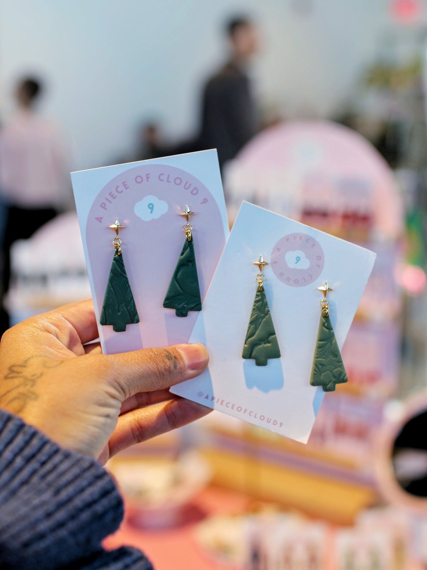 Minimal Christmas Trees - Holiday Earrings