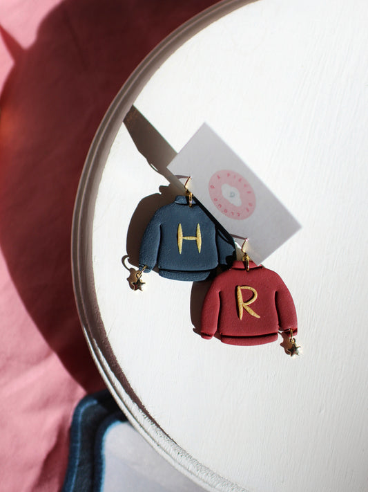 Harry and Ron Weasley Sweaters - HP Christmas Earrings