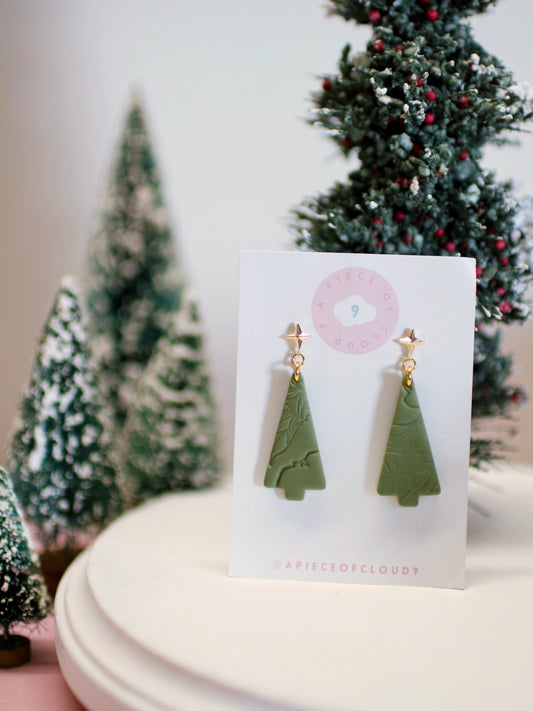 Minimal Christmas Trees - Holiday Earrings