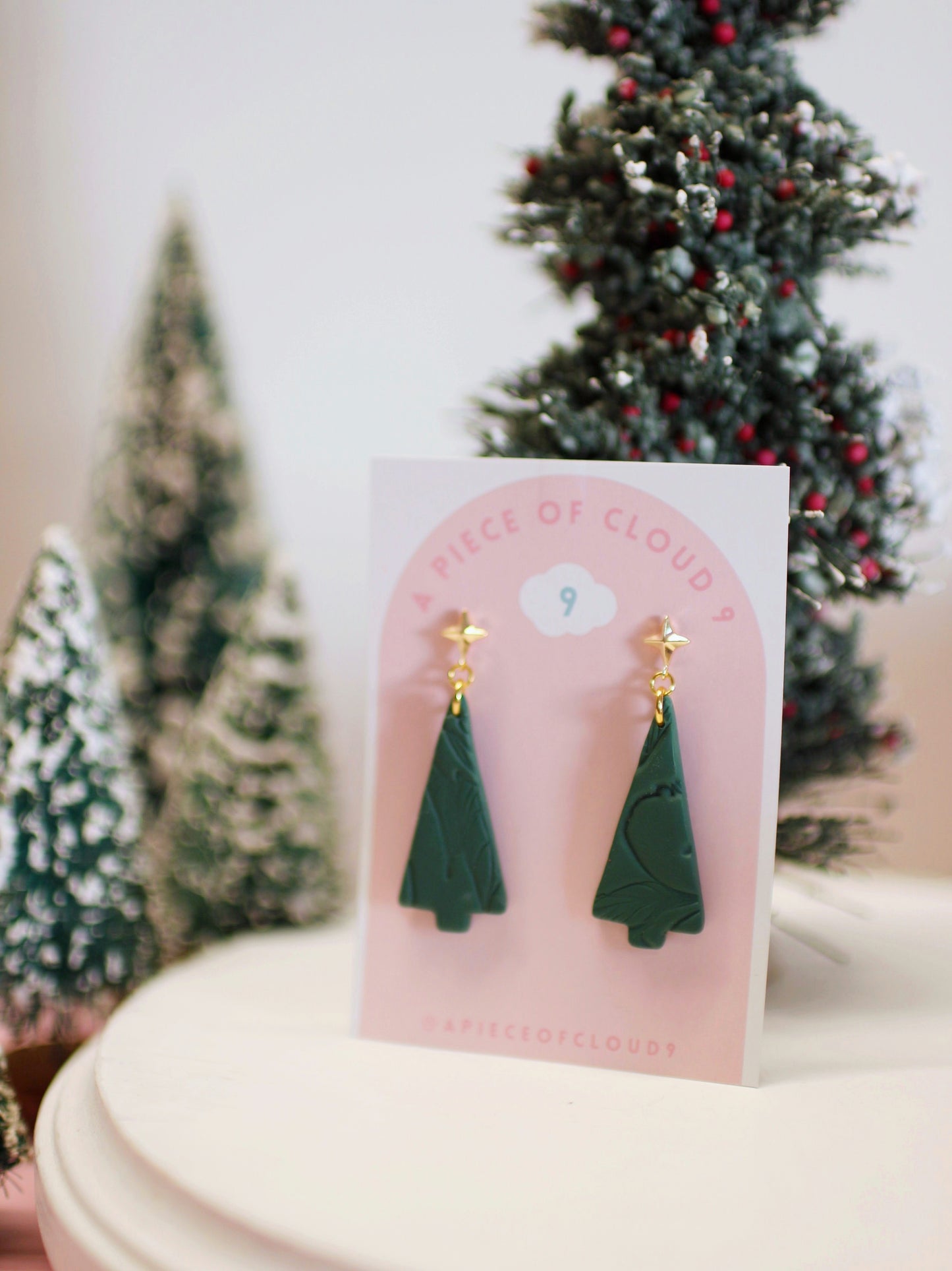 Minimal Christmas Trees - Holiday Earrings