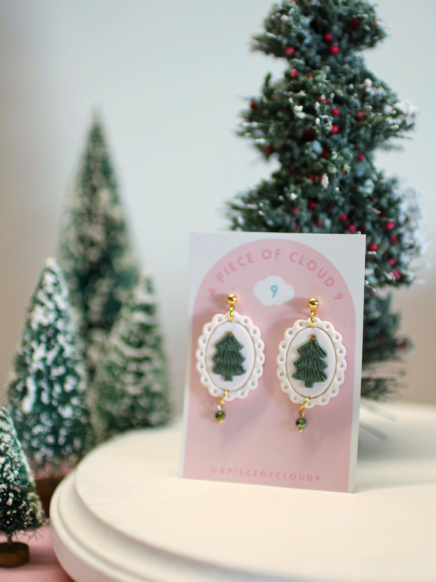 Glimmering Tree Pendant Earrings