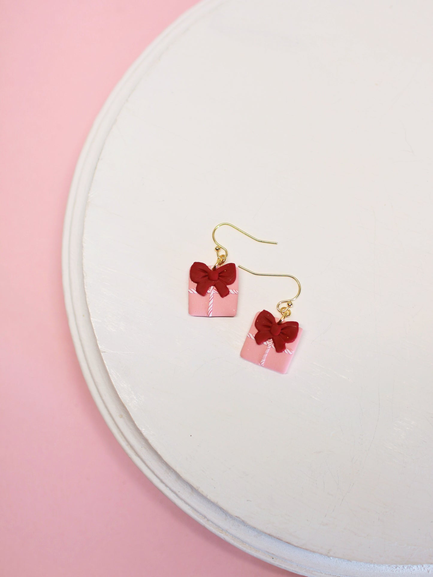 A Pink Christmas - Christmas Earrings