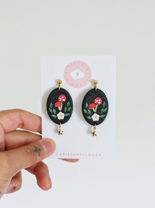 Midnight Mushrooms - Forestcore Earrings