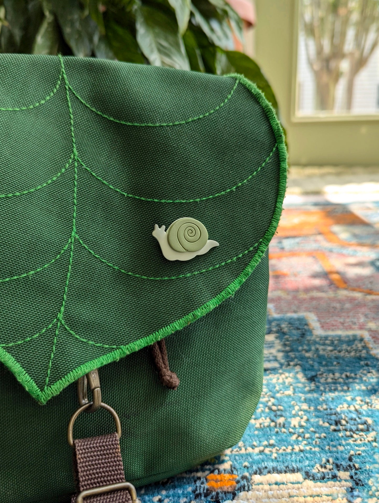 Green Snail Pin