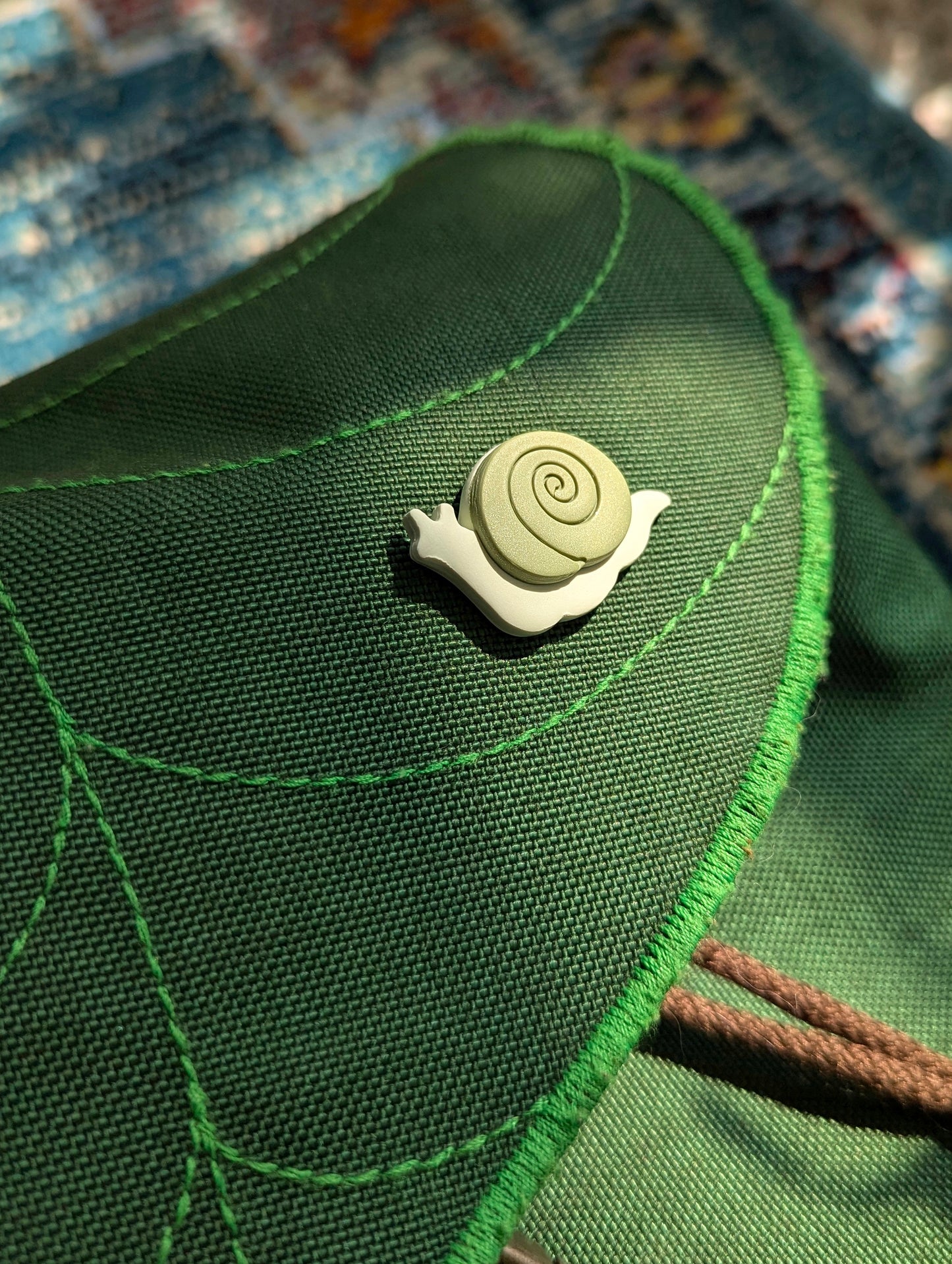 Green Snail Pin