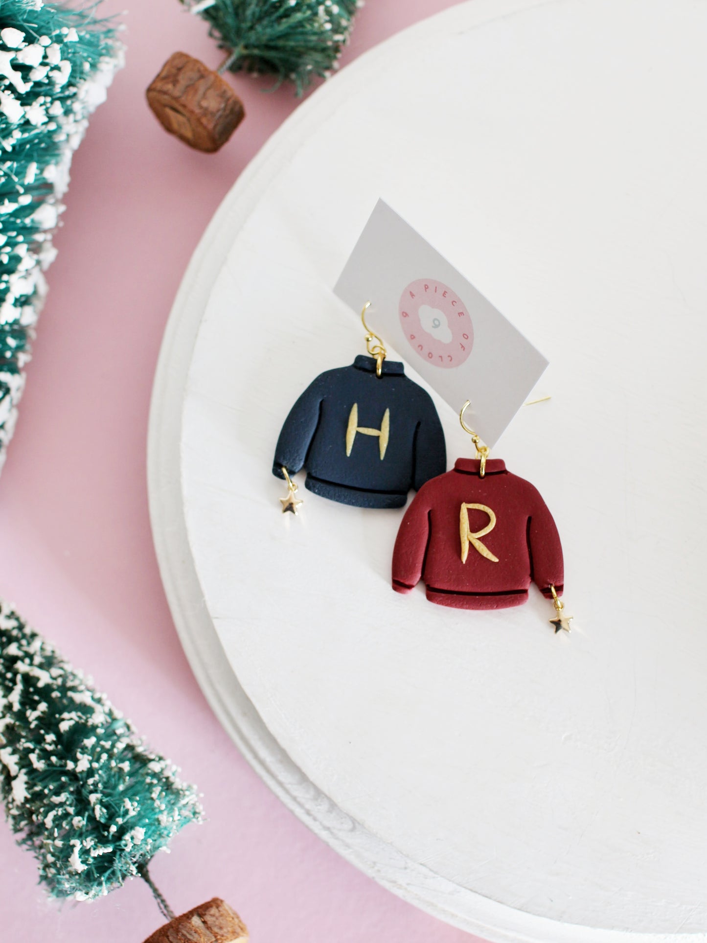 Harry and Ron Weasley Sweaters - HP Christmas Earrings