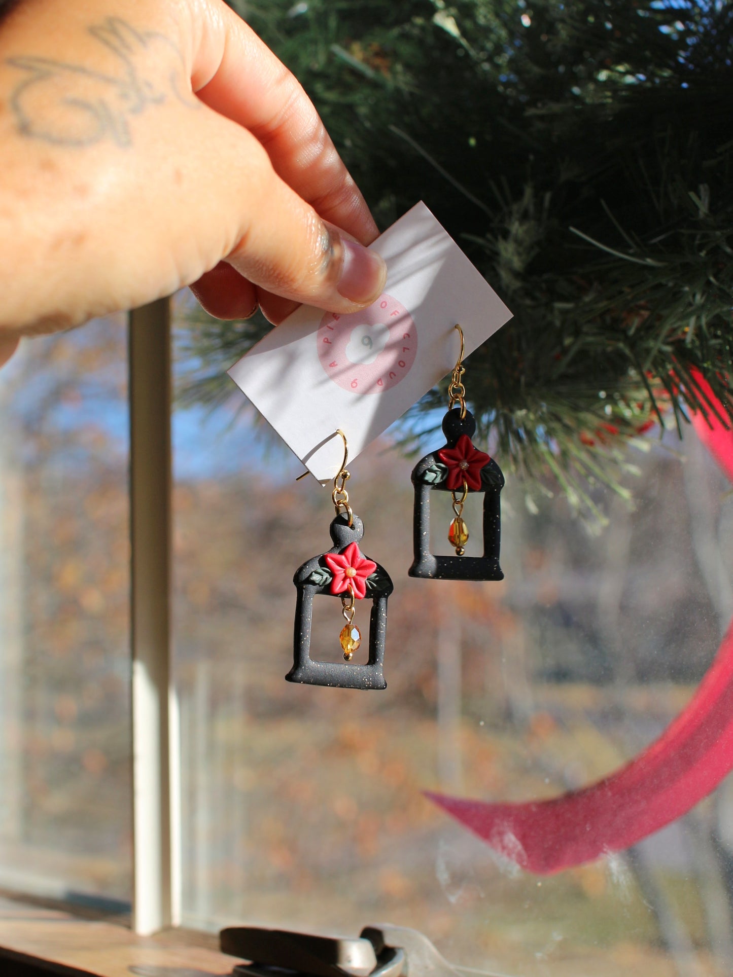 Midnight Lanterns - Holiday Earrings